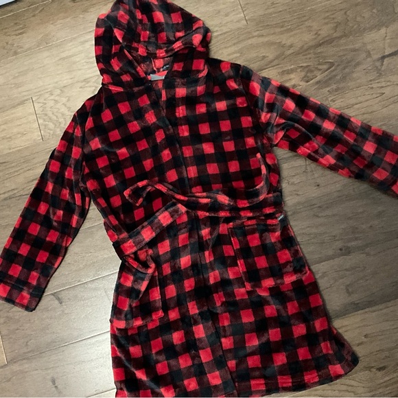 BUNDLE 3 Pc Set Boys Sz 10-12 Christmas PJs Set Robe Bundle - Picture 8 of 9